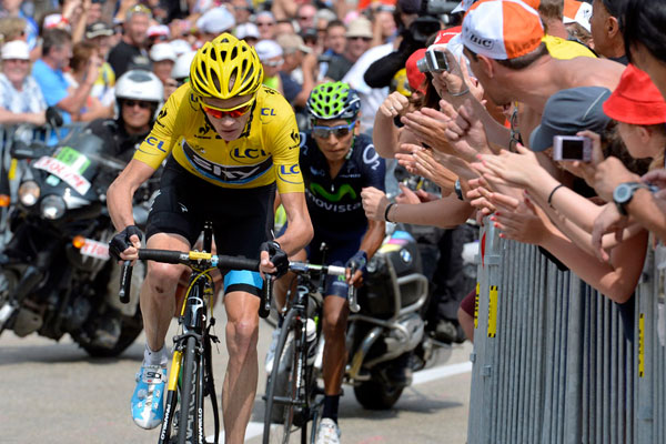 Photo: Chris Froome and Nairo Quintana, Tour de France 2013, stage 15. 