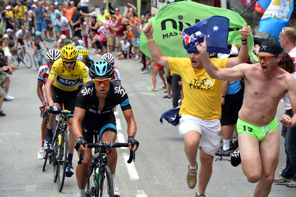 Photo: Richie Porte and Chris Froome, Tour de France 2013, stage 18. 