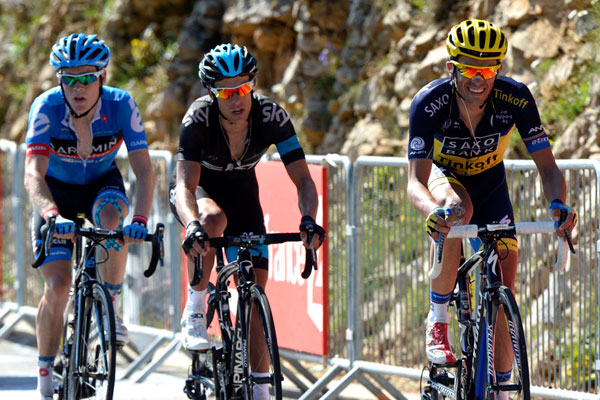 Alberto Contador, Richie Porte and Andrew Talansky, Tour de France 2013, stage 20 Alberto Contador, Richie Porte and Andrew Talansky, Tour de France 2013, stage 20