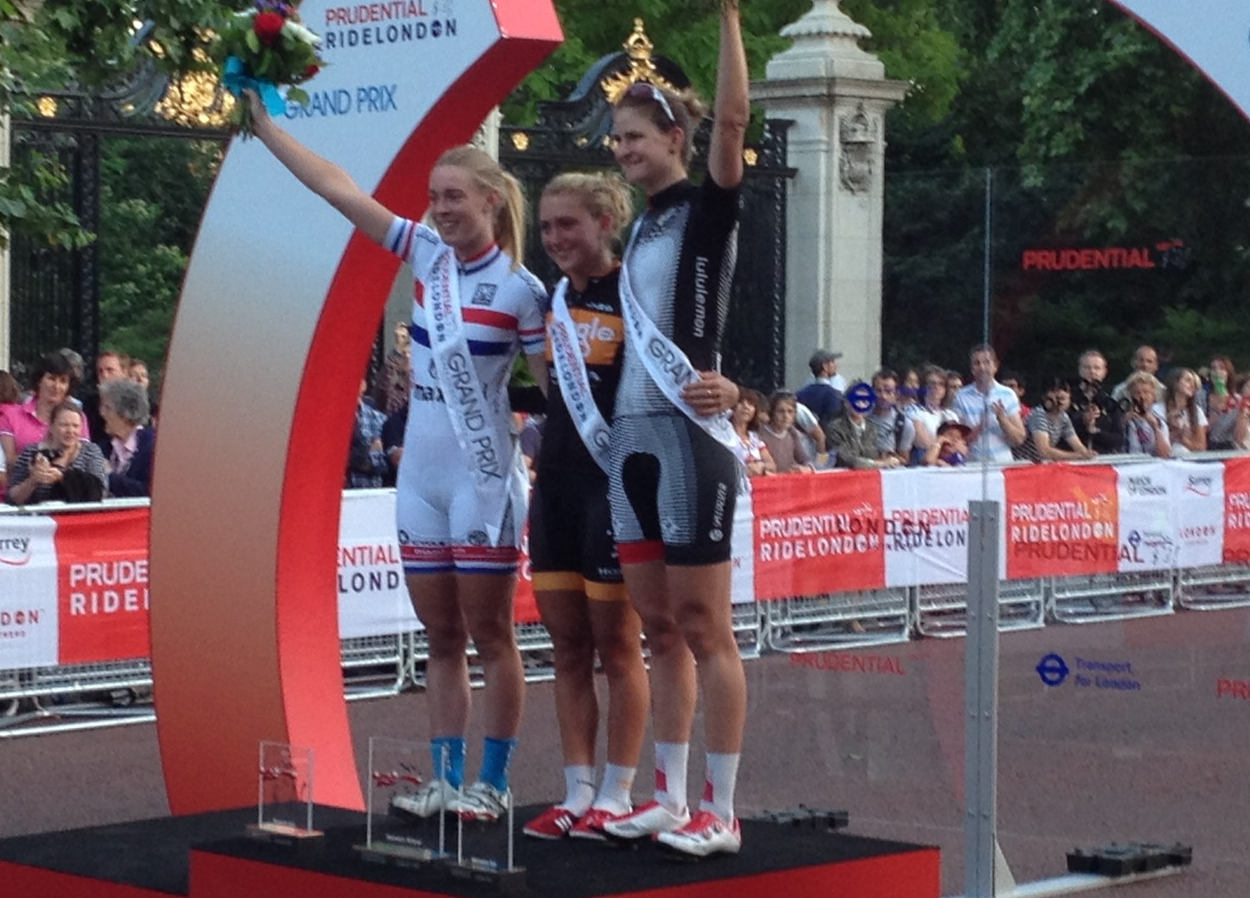 RideLondon Women's Grand Prix Podium RideLondon Women's Grand Prix Podium