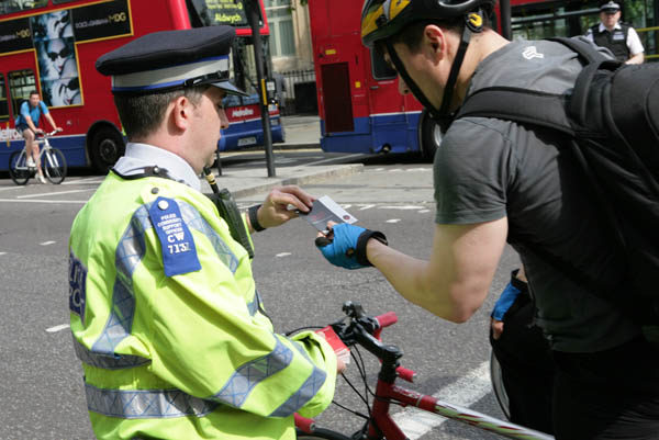 Police cyclist TfL crackdown police, cyclist, cycling, tfl