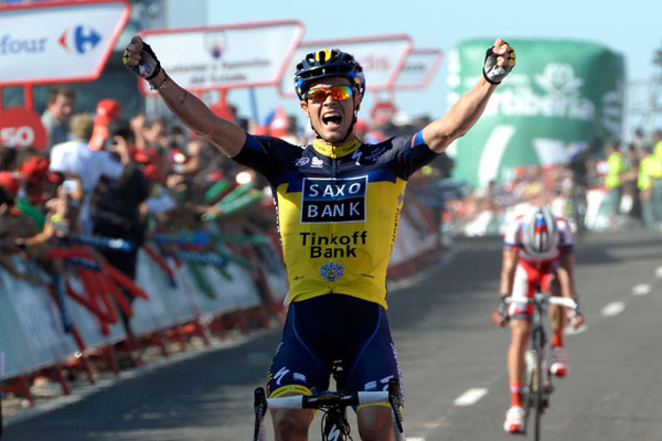 Nicolas Roche wins, Vuelta a Espana 2013, stage two Nicolas Roche wins, Vuelta a Espana 2013, stage two