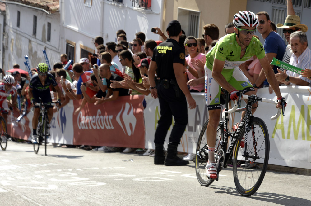 Daniel Moreno attacks, Vuelta a Espana 2013, stage nine Daniel Moreno attacks, Vuelta a Espana 2013, stage nine