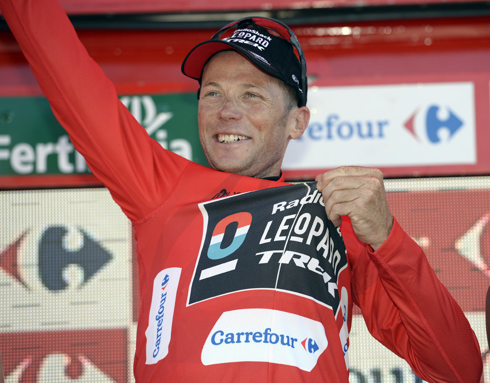 Chris Horner in race lead, Vuelta a Espana 2013, stage 10 Chris Horner in race lead, Vuelta a Espana 2013, stage 10