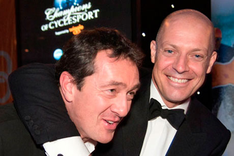 Chris Boardman and David Brailsford, Champions of CycleSport dinner 2012 Chris Boardman and David Brailsford, Champions of CycleSport dinner 2012