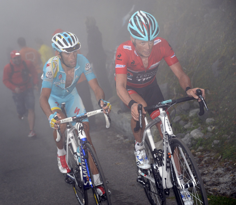 Photo: Horner and Nibali, Vuelta a Espana 2013, stage 20. 