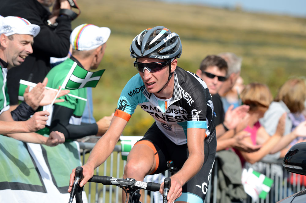 Liam Holohan on Haytor, Tour of Britain 2013, stage six Liam Holohan on Haytor, Tour of Britain 2013, stage six