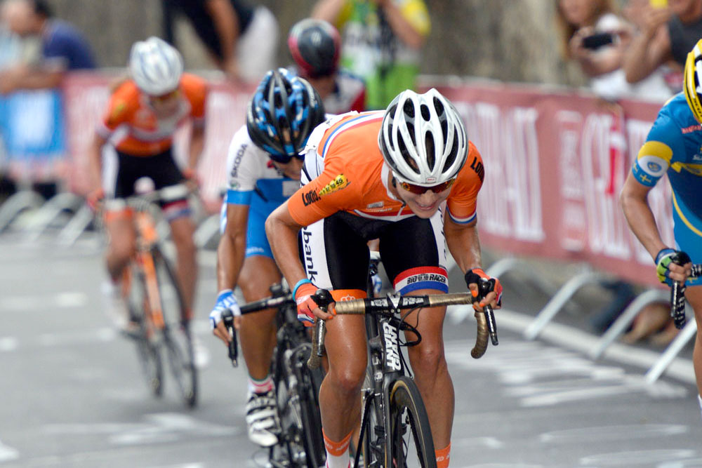 Marianne Vos attacks, Women's road race, World Champs 2013 Marianne Vos attacks, Women's road race, World Champs 2013