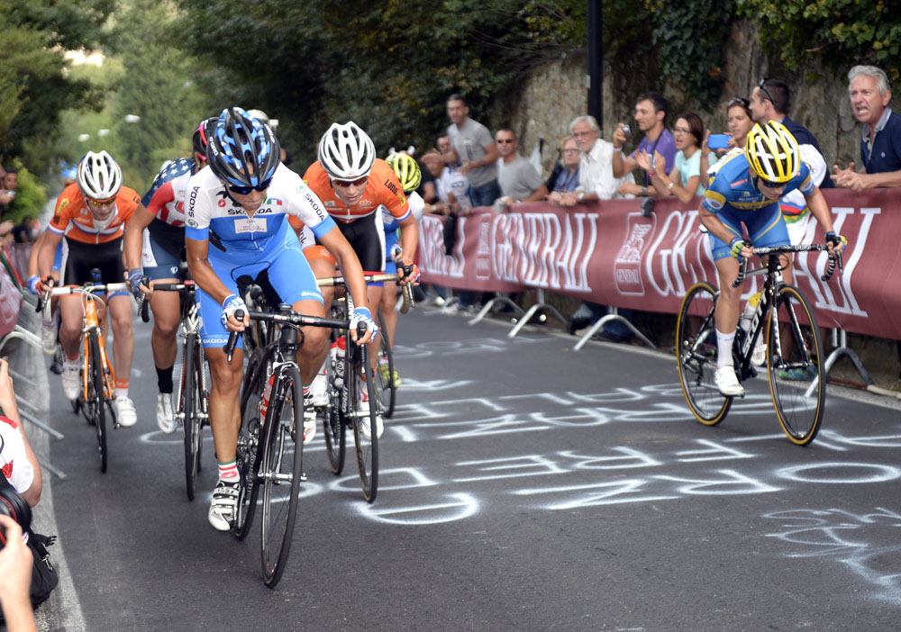 Cuderzo, Johansson escape, elite women's road race, Road World Championships 2013 Cuderzo, Johansson escape, elite women's road race, Road World Championships 2013
