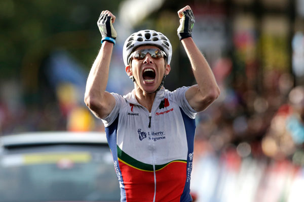 Rui Costa wins elite men's road race, Road World Championships 2013 Rui Costa wins elite men's road race, Road World Championships 2013