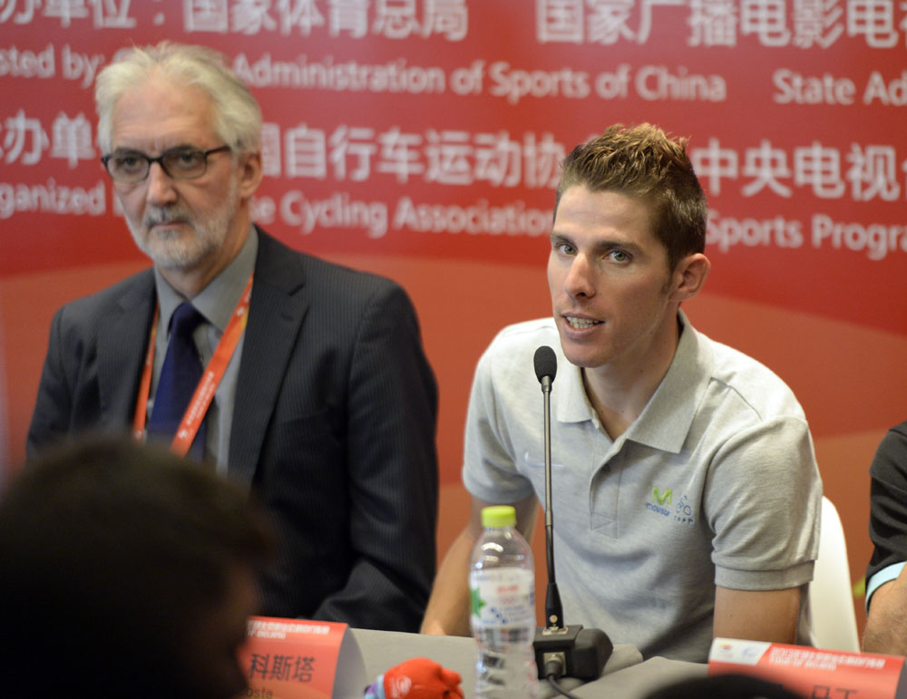 Brian Cookson and Rui Costa, Tour of Beijing 2013 press conference Brian Cookson and Rui Costa, Tour of Beijing 2013 press conference